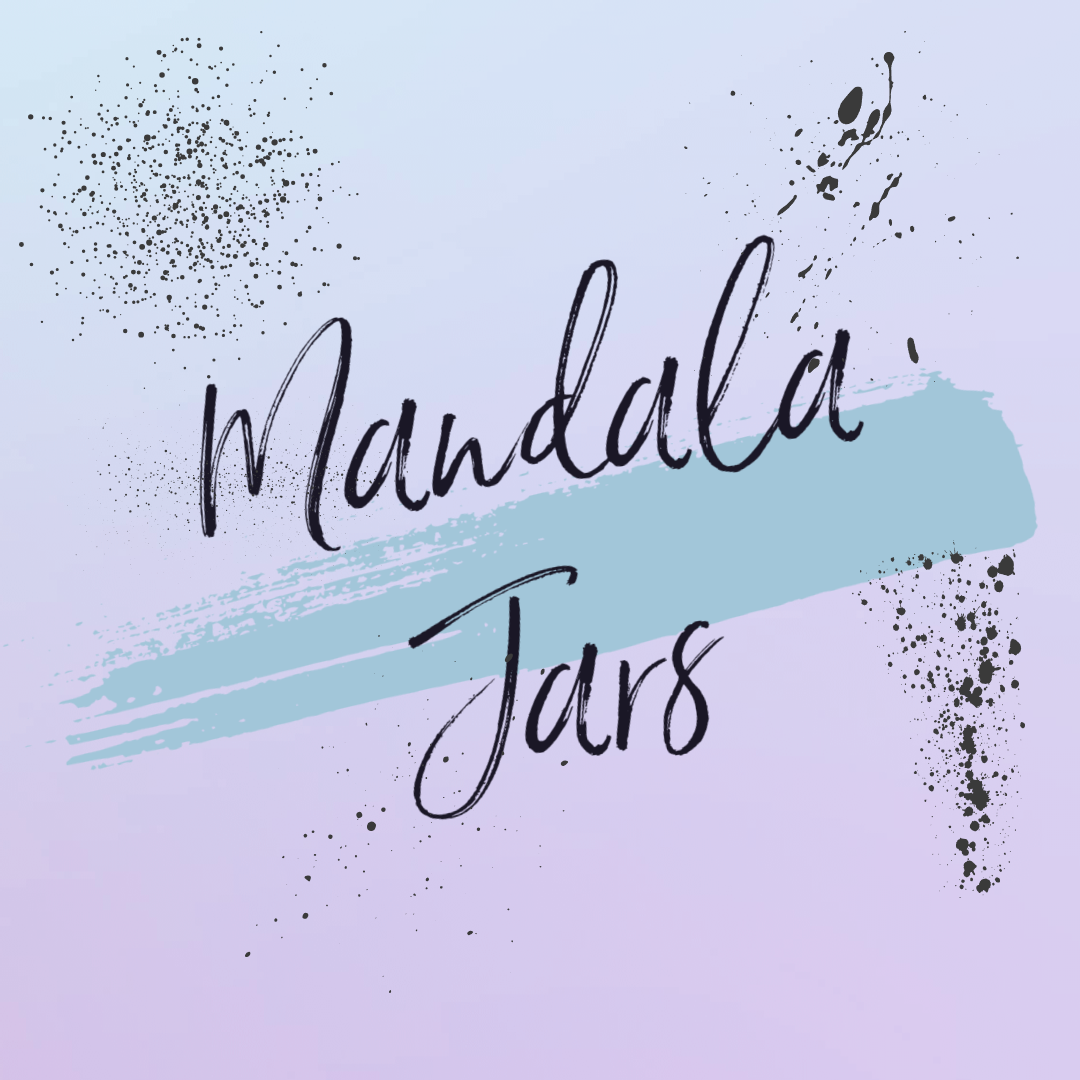 Hand Painted Mandala Jars