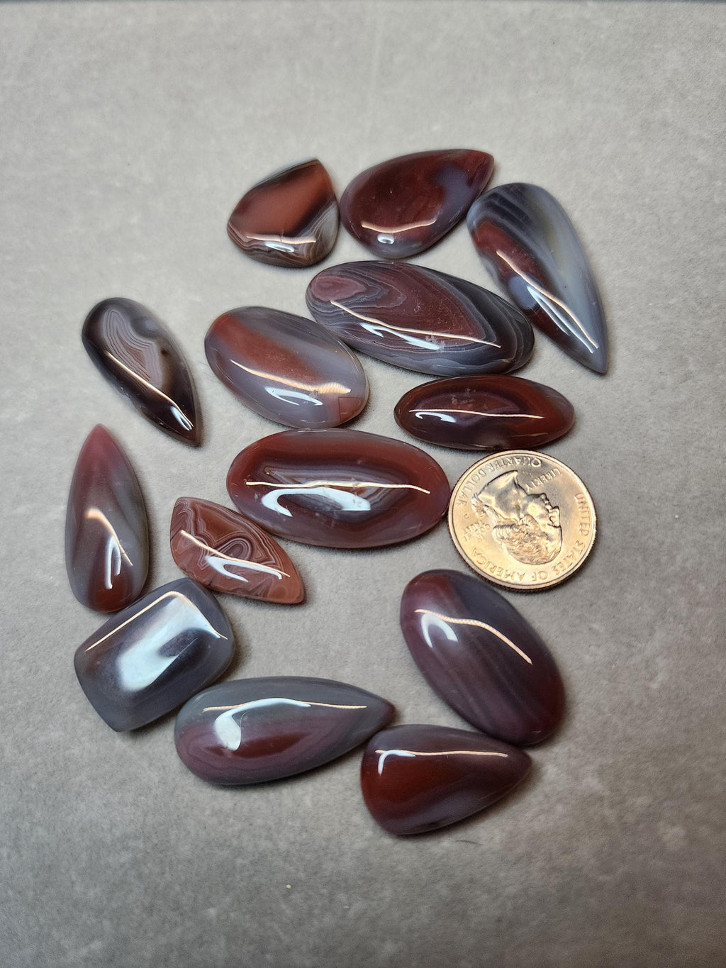 Bulk Lot | Natural Red Botswana Agate Cabochons