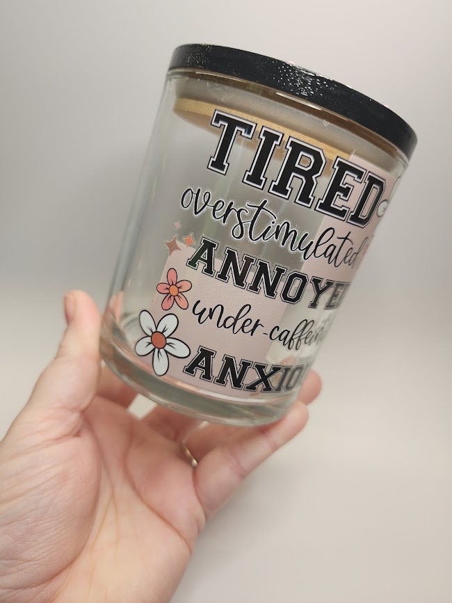 Tired, Annoyed & Anxious Mandala Stash Jar
