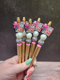 Themed Silicone Beaded Pens | Elephant, Daisy, Pineapple, Teacher, Books