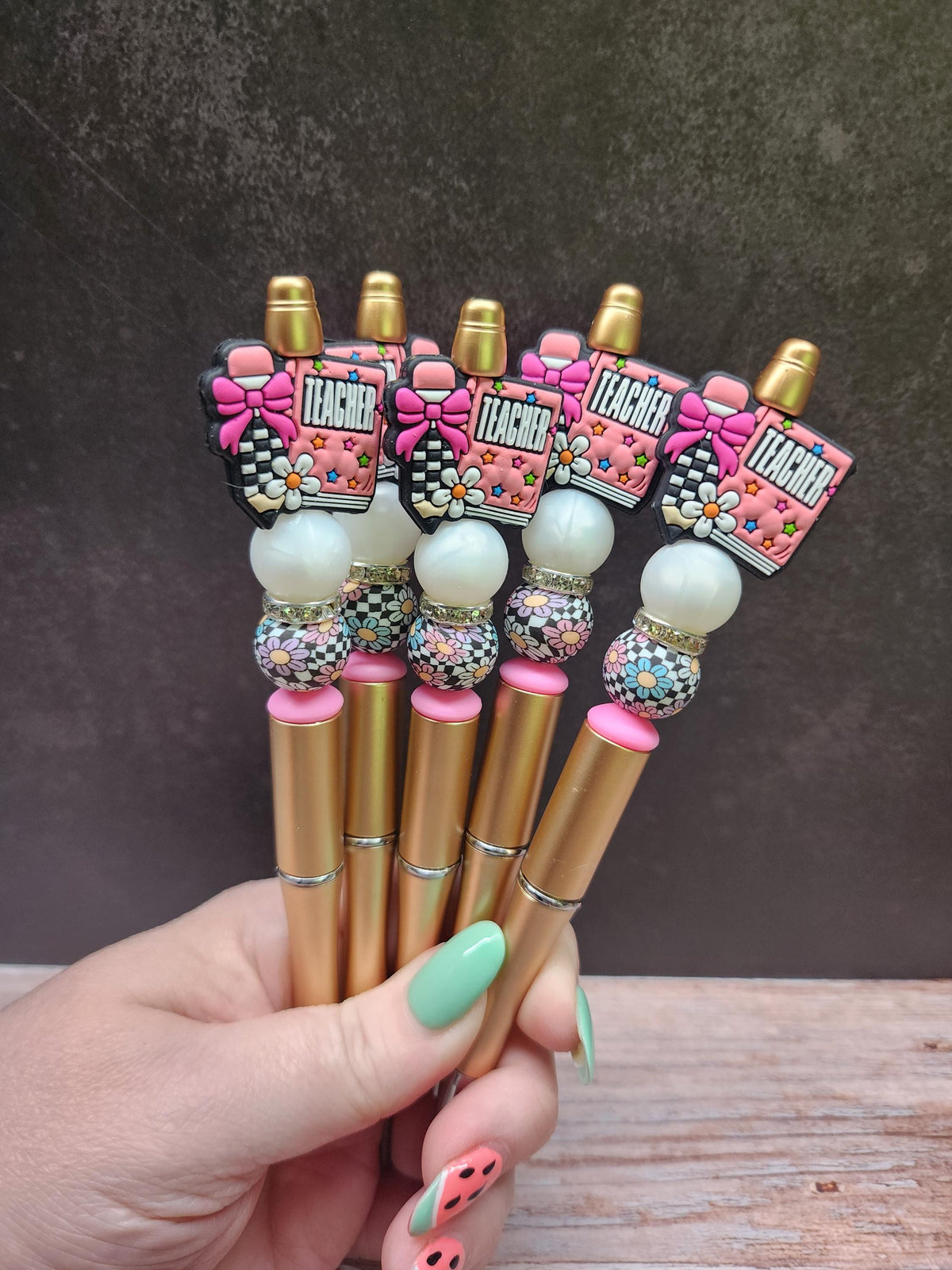 Themed Silicone Beaded Pens | Elephant, Daisy, Pineapple, Teacher, Books
