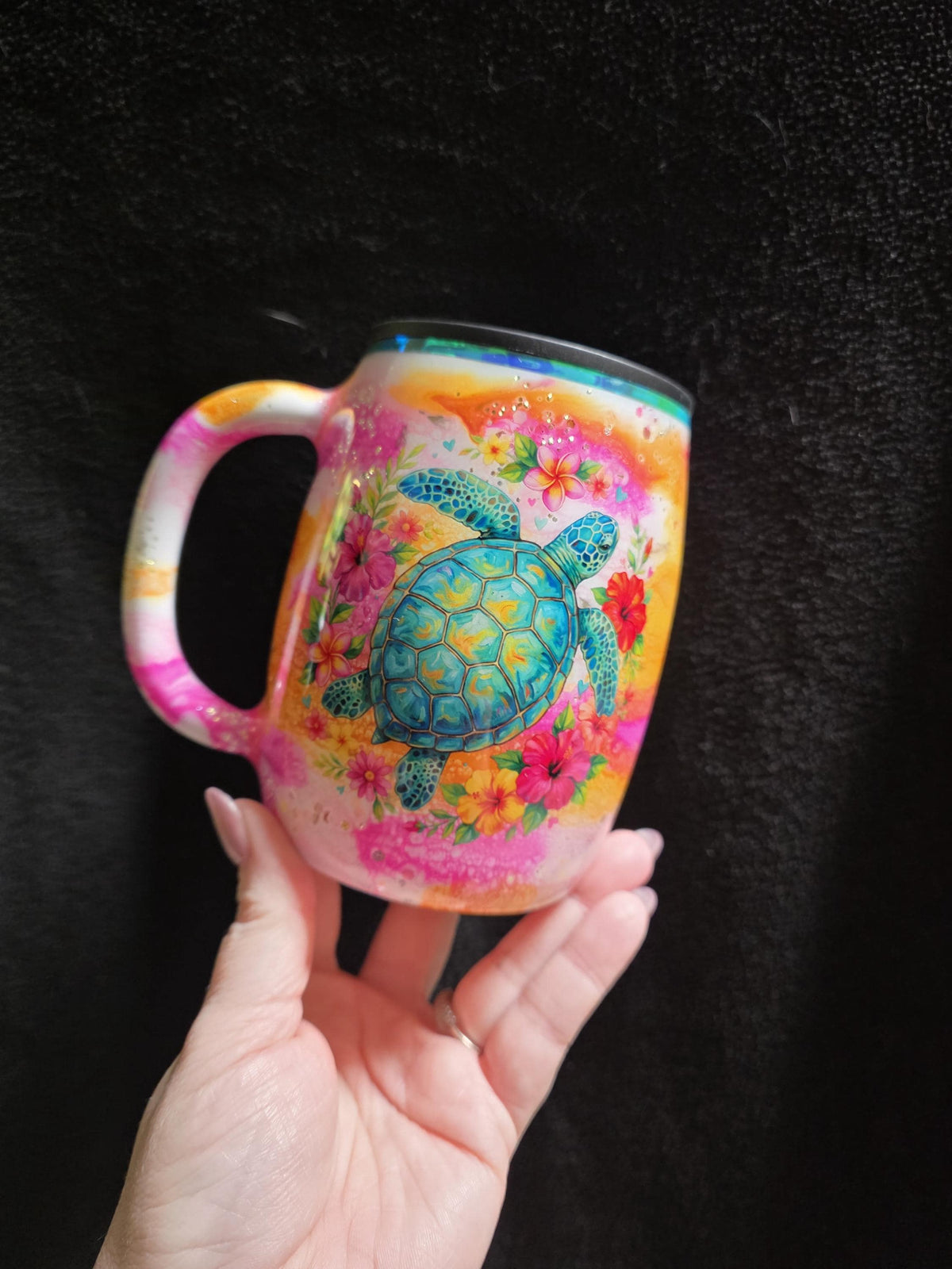 Sea Turtle Mug  | 14oz Coffee Mug Stainless Steel Epoxy Mug