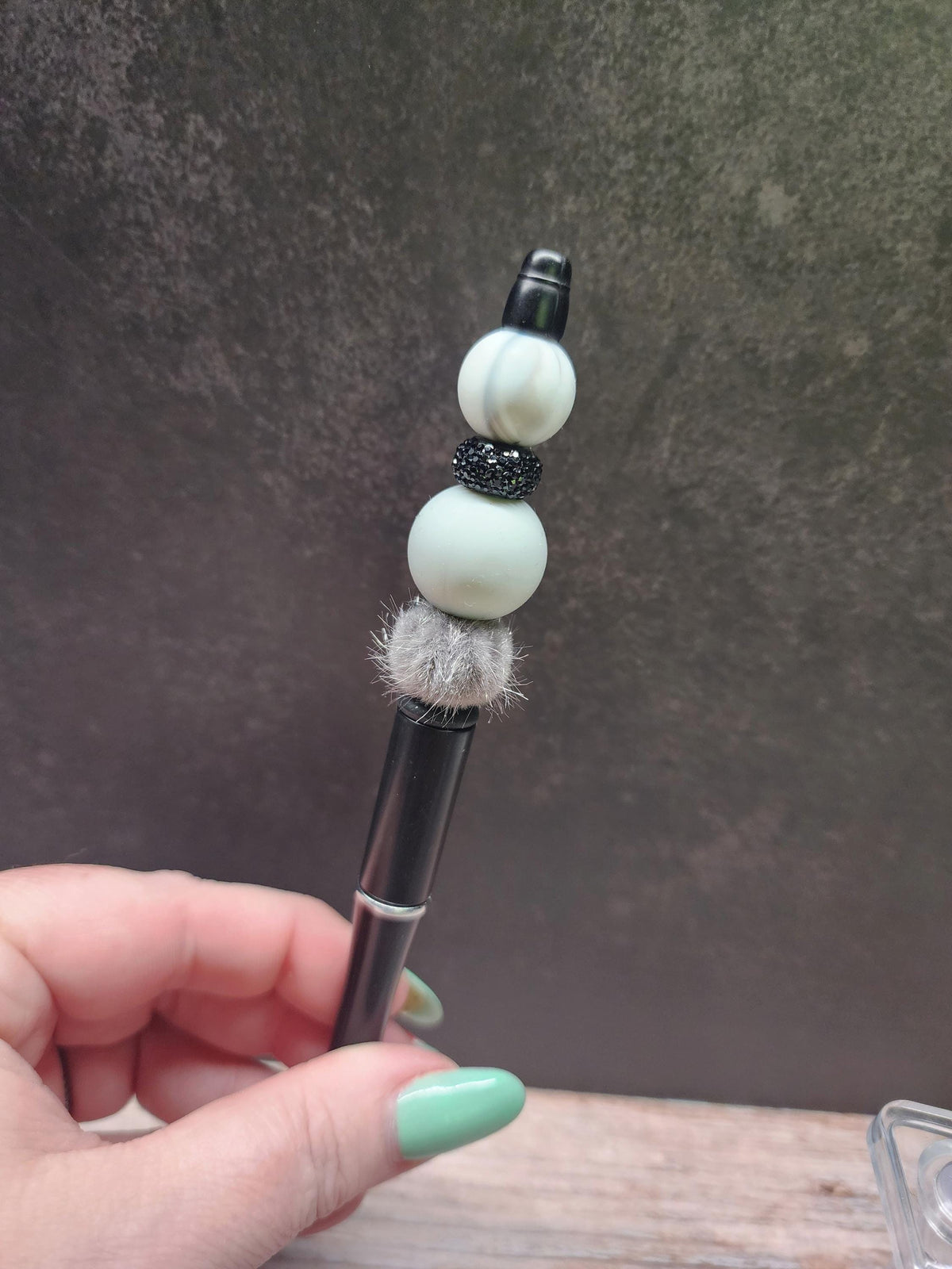 Black & White Collection Silicone Beaded Pens