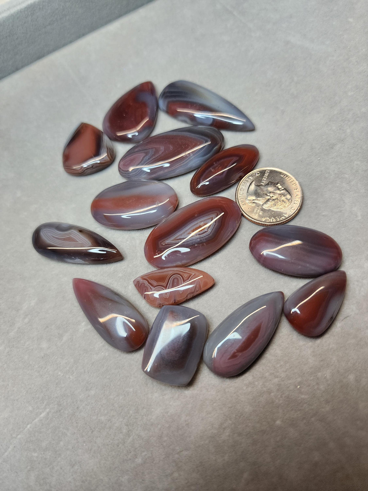 Bulk Lot | Natural Red Botswana Agate Cabochons