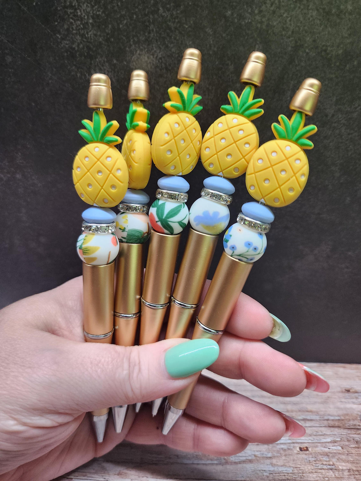 Themed Silicone Beaded Pens | Elephant, Daisy, Pineapple, Teacher, Books