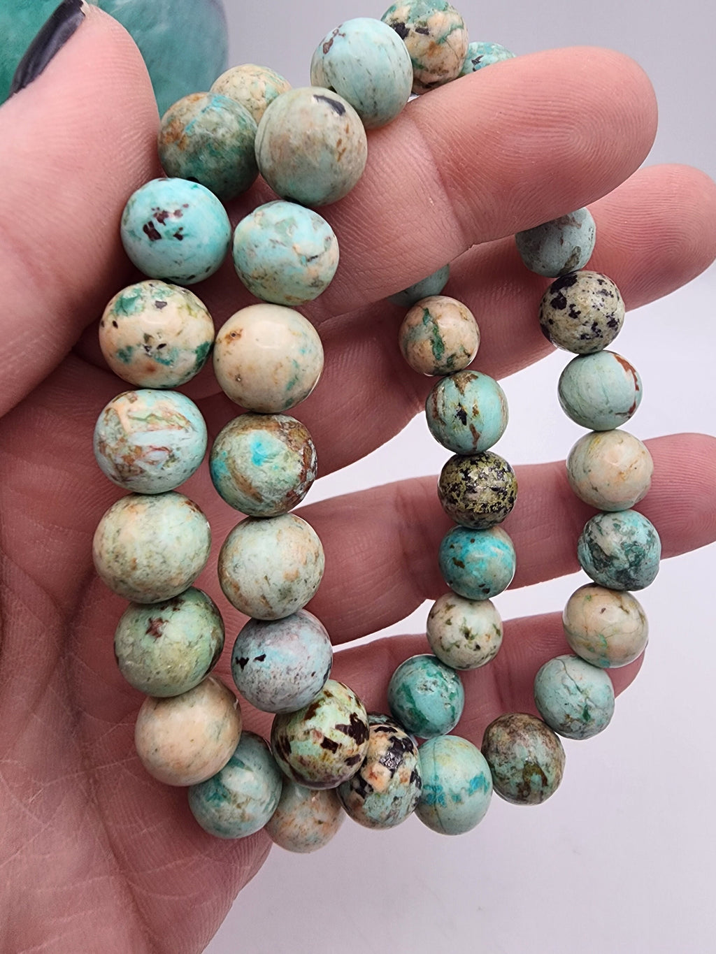 Natural Turquoise 10mm Stretch Bracelet