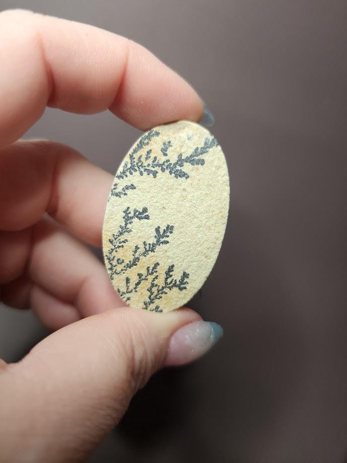 Bulk Lot | Natural Psilomelane Dendrite Limestone Cabochons