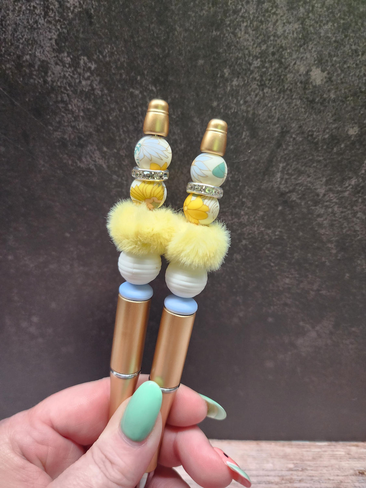 Fuzzy Bead Collection Silicone Beaded Pens