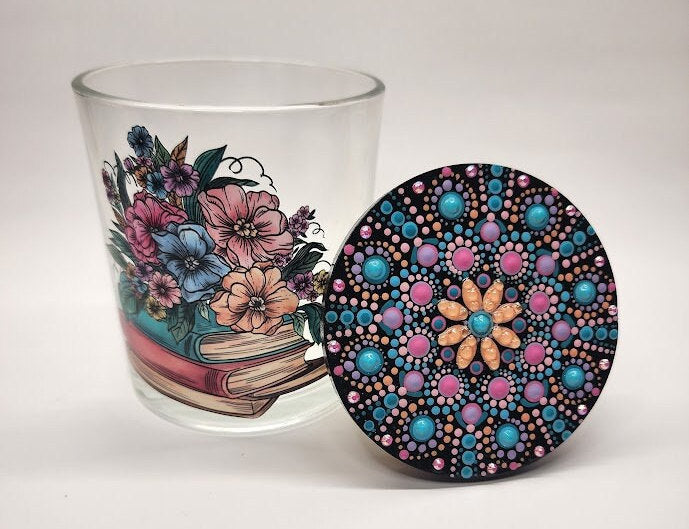 Floral Books Mandala Stash Jar