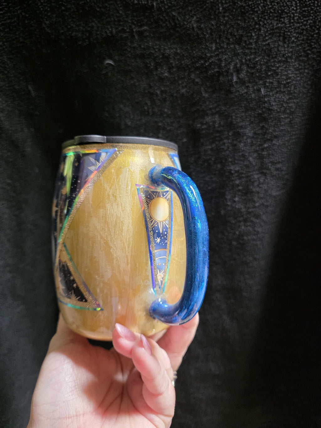 Geometric Suns and Stars | 14oz Coffee Mug Stainless Steel Epoxy Mug