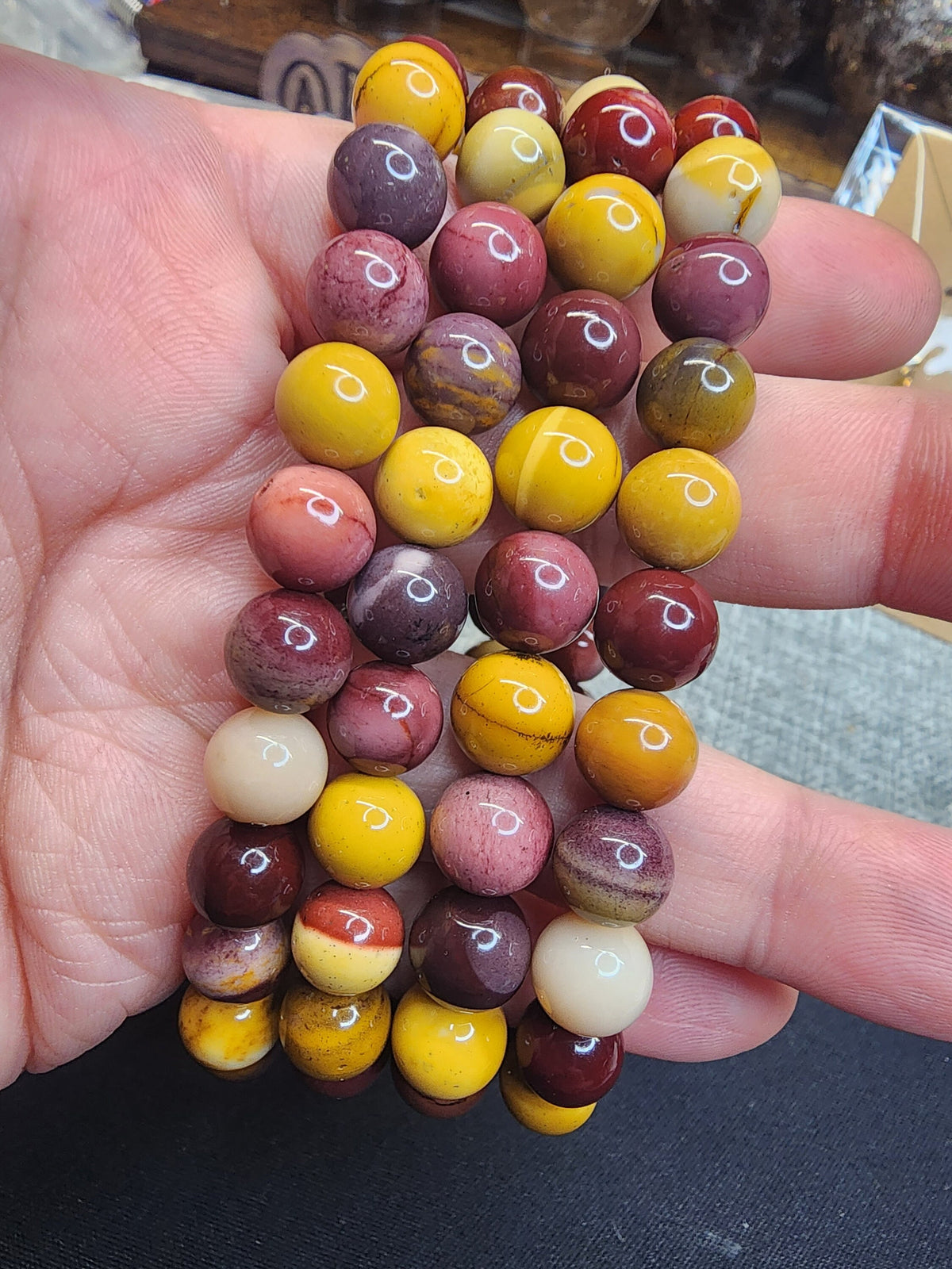 Natural Mookaite Jasper 8mm Stretch Bracelet