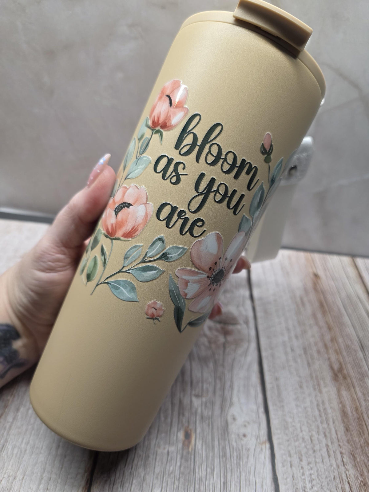 Bloom As You Are Floral | Powder Coated Stainless Steel 24oz Tumbler