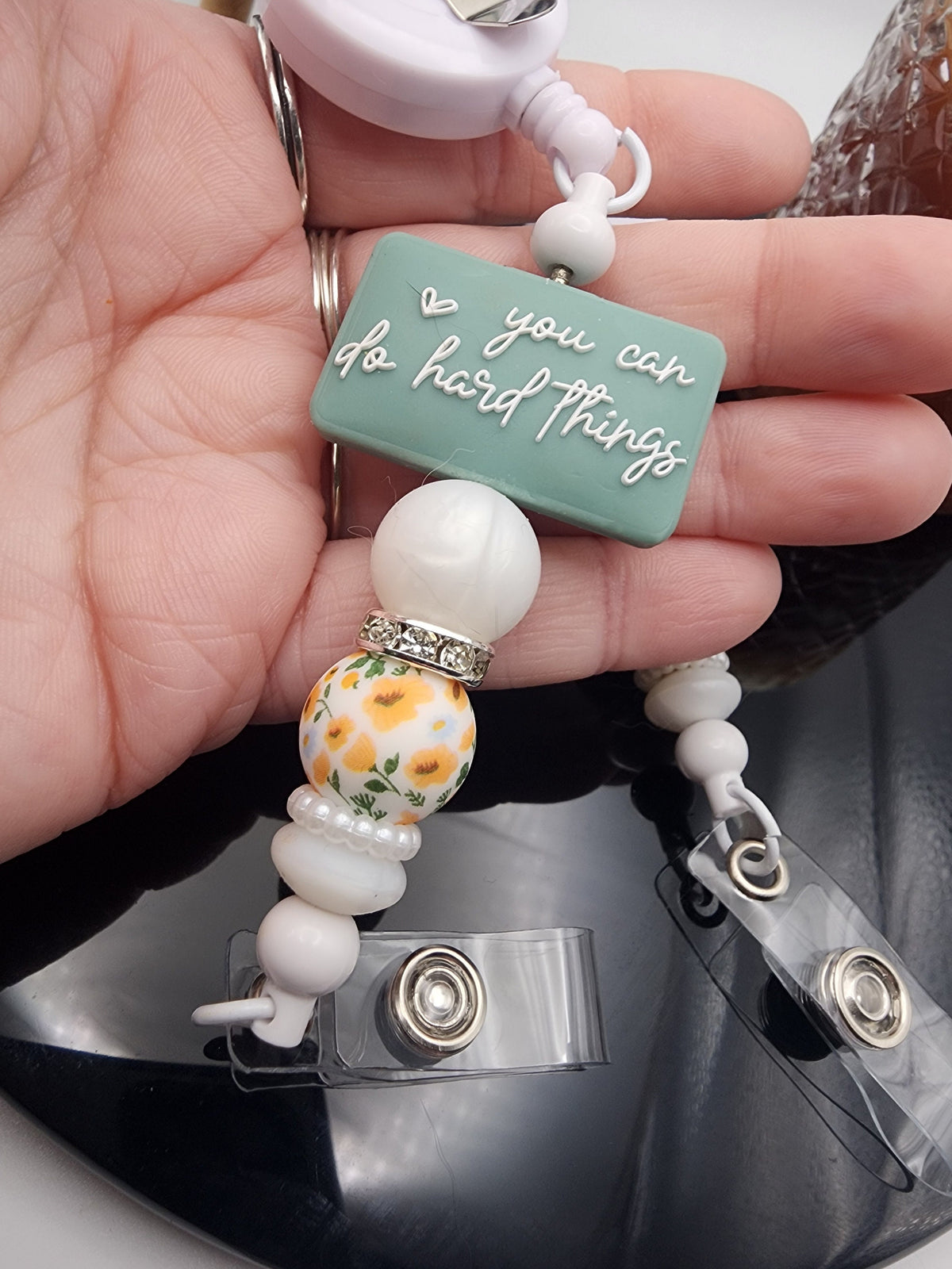 You Can Do Hard Things  - Keep Climbing Retractable Badge Reel