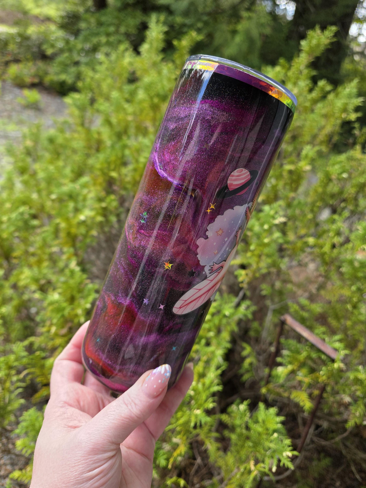 Space Axolotl | 20oz Skinny Stainless Steel Epoxy Tumbler