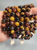 Natural Mixed Tigers Eye 9mm Stretch Bracelet