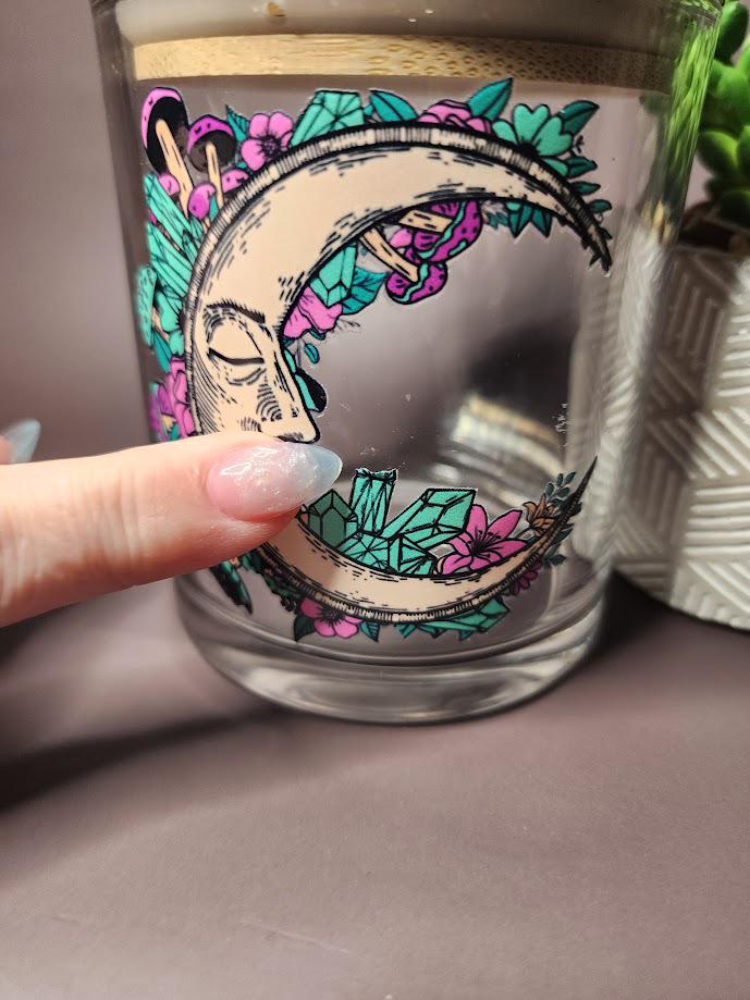 Crystal Moon Mandala Stash Jar