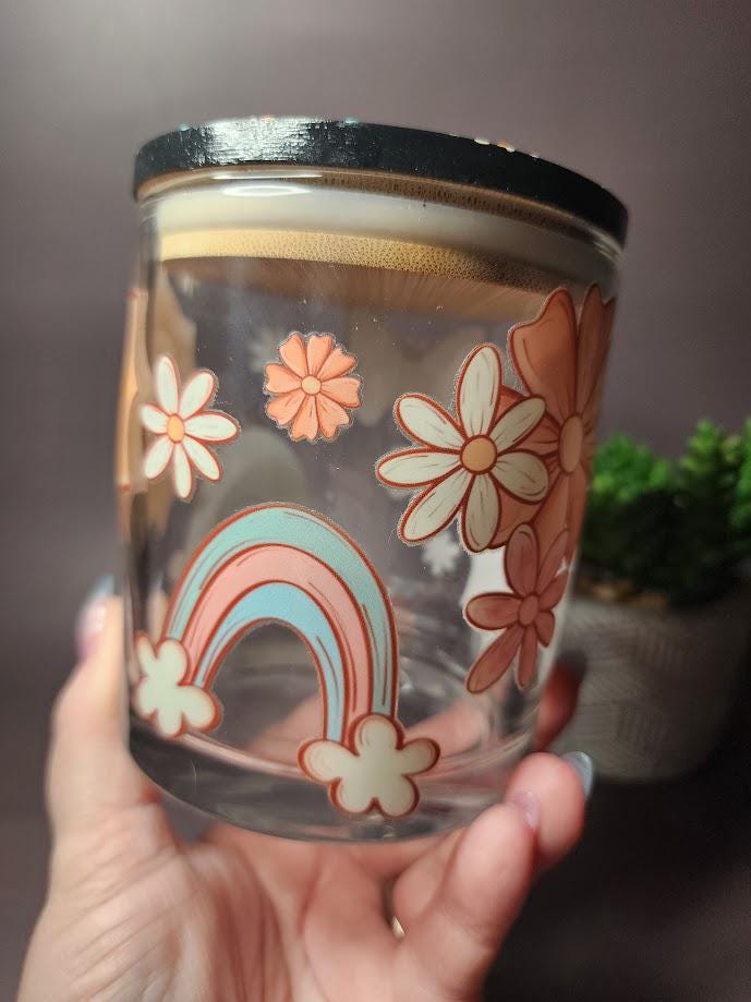 Floral Sun Mandala Stash Jar