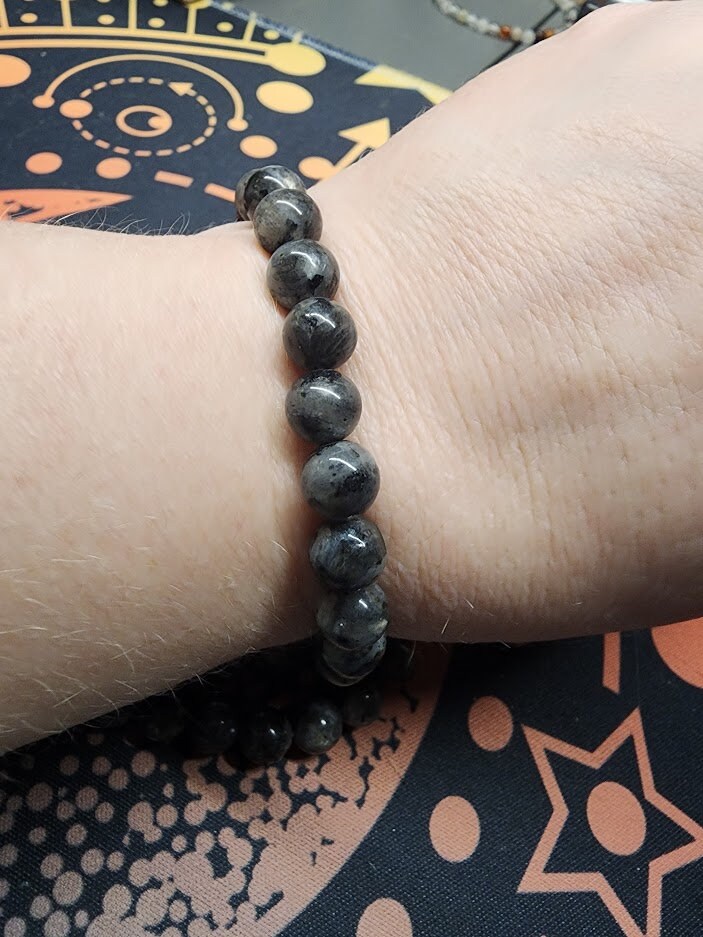 Natural Larvikite 8mm Stretch Bracelet