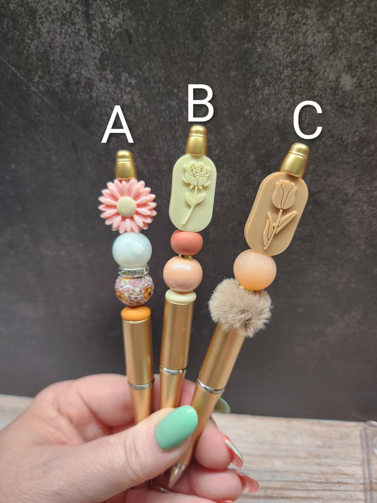Floral Boho Collection Silicone Beaded Pens