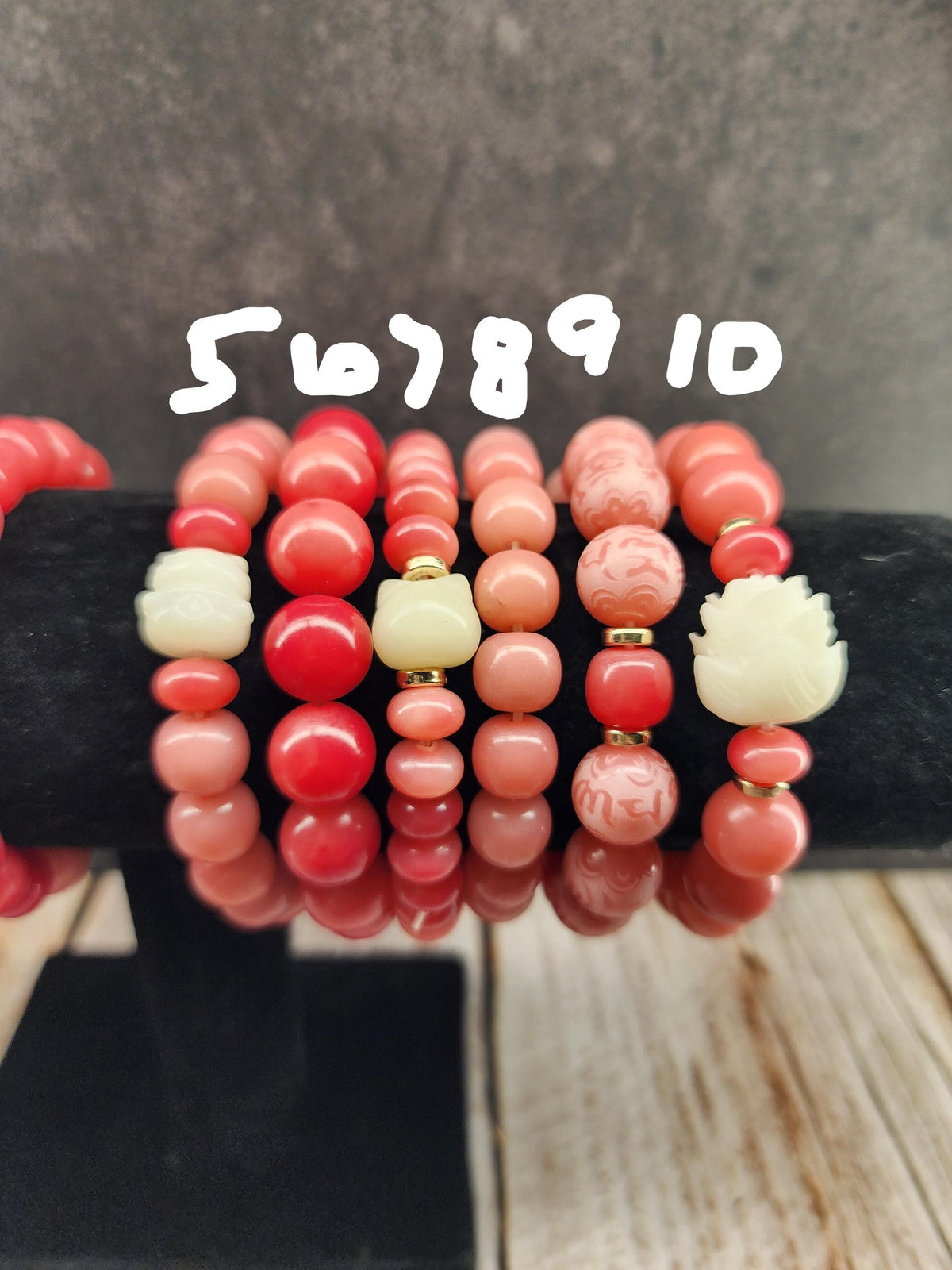 Natural Bodhi Seed Stretch Bracelet | Rosy Pink