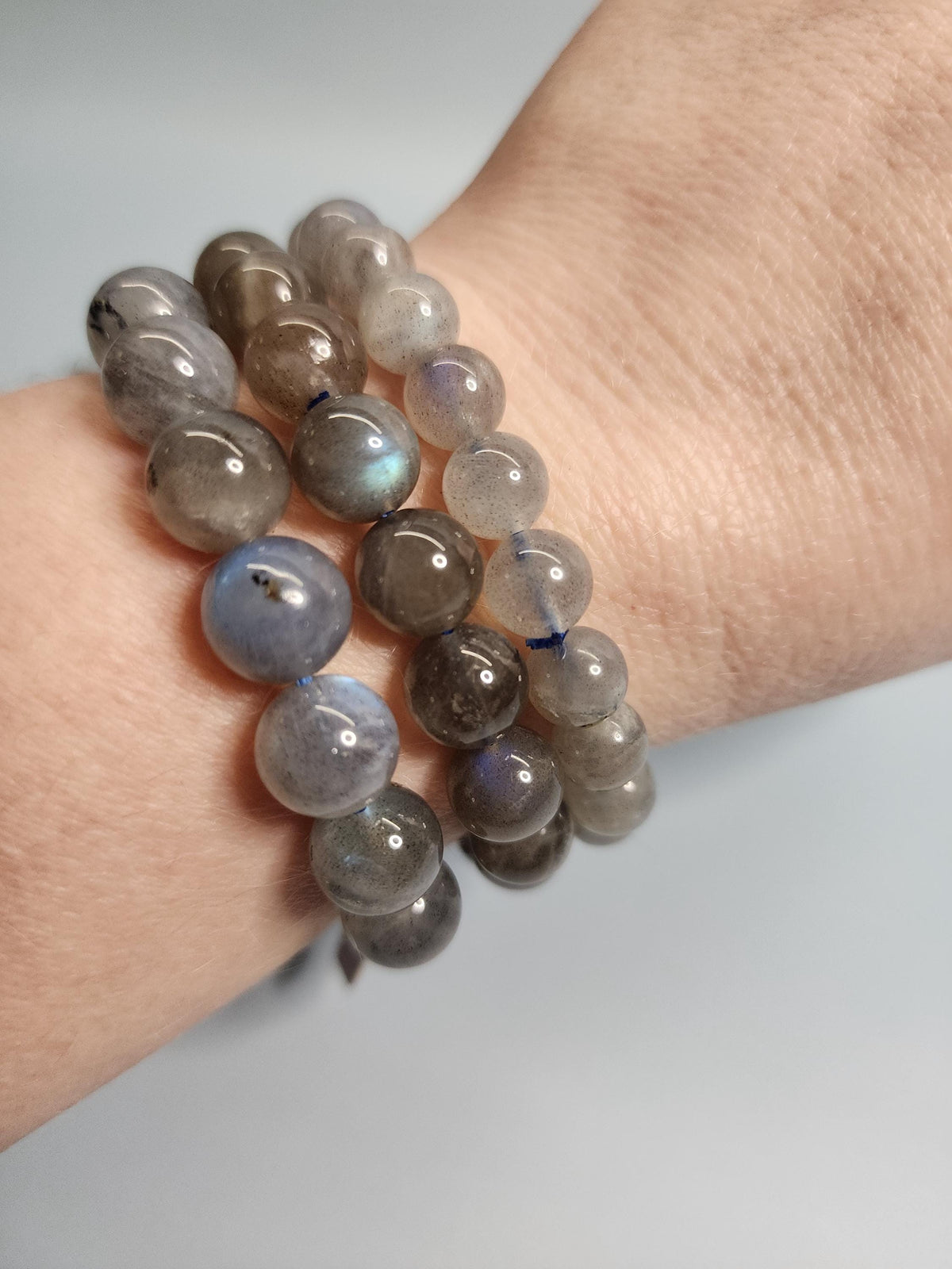 Natural Labradorite 9-10mm Stretch Bracelet
