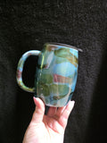 Blue & Green Color Shift Swirl - No Decal | 14oz Coffee Mug Stainless Steel Epoxy Mug