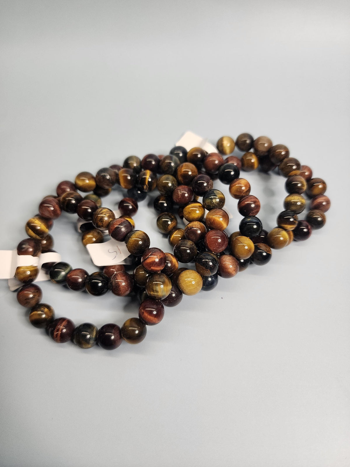 Natural Mixed Tigers Eye 9mm Stretch Bracelet