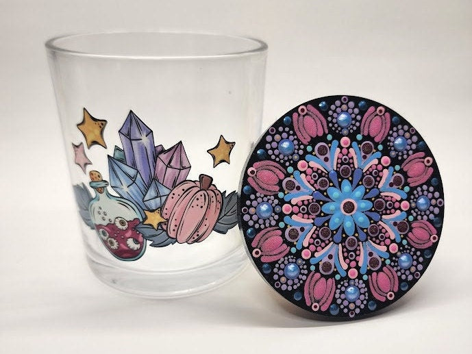 Pastel Potions and Crystals Mandala Stash Jar