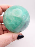 Large Vibrant Teal Green Natural Fluorite Sphere
