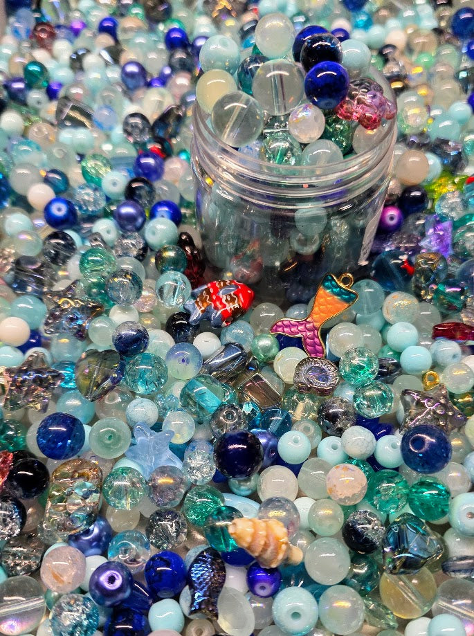 Ocean Waves | PCC Custom Glass Beads Mix - Beach Theme