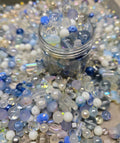 Snow Day | PCC Custom Glass Beads Mix - Blue Christmas Theme