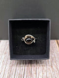 Oval Smoky Quartz Ring - Solid 925 Sterling Silver Ring - Size 8.75