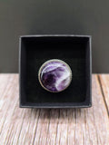 Round Dream Amethyst Ring - Solid 925 Sterling Silver Ring - Size 12