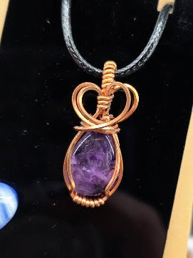 Amethyst Wire Wrapped Pendant