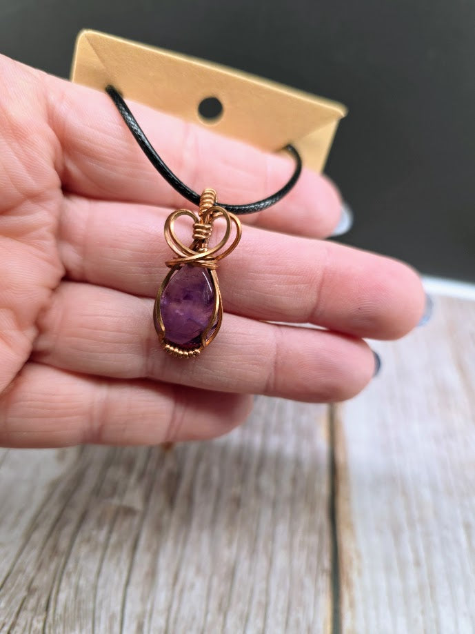 Amethyst Wire Wrapped Pendant