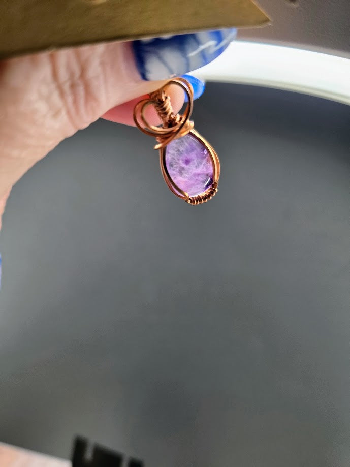 Amethyst Wire Wrapped Pendant