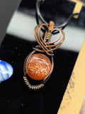 Confetti Sunstone Wrapped Pendant