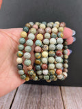 Natural Alashan Agate 8mm Stretch Bracelet