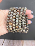 Natural Asteroid Jasper 8mm Stretch Bracelet