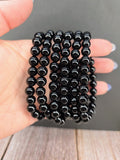 Natural Black Onyx 8mm Stretch Bracelet