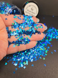 Holographic Blue Butterfly Shaped Glitter