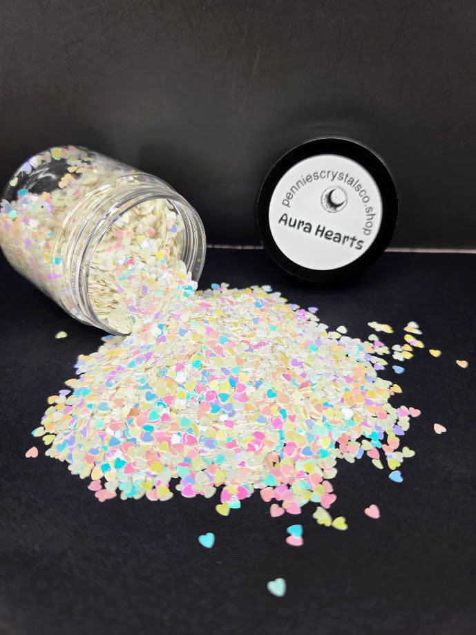 Aura Hearts Shaped Glitter - Mixed Colors