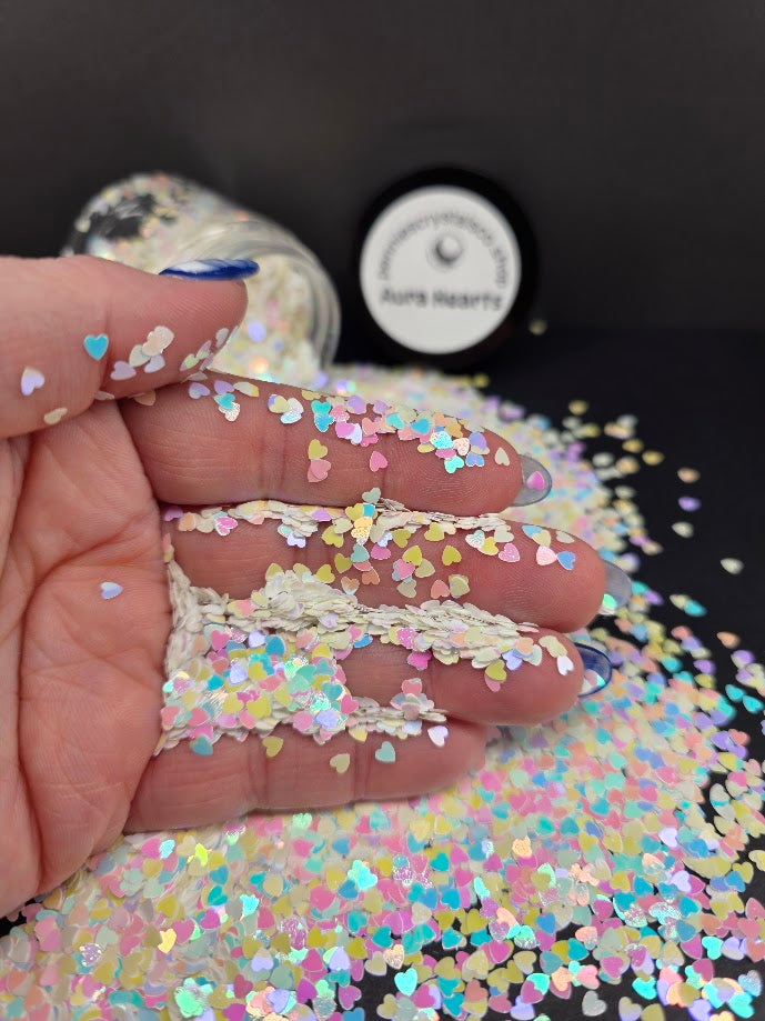 Aura Hearts Shaped Glitter - Mixed Colors