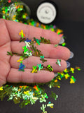 Holographic Green Cactus Shaped Glitter