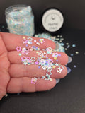 Pastel Hollow Stars Shaped Glitter