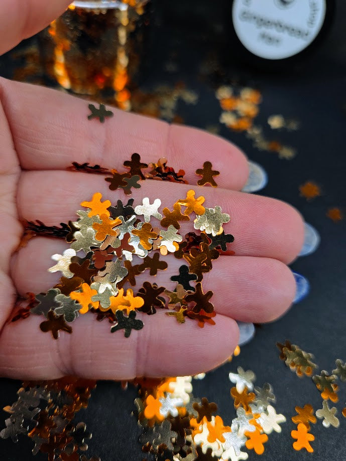 Gingerbread Men Shaped Glitter Mix