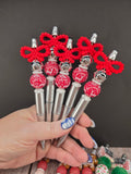 Christmas Collection Silicone & Acrylic Beaded Pens