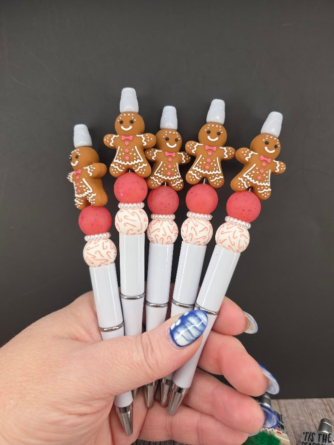 Christmas Collection Silicone & Acrylic Beaded Pens