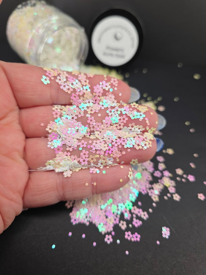 Aura Opal Flowers Shaped Glitter