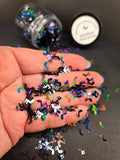 Black Music Notes Shaped Glitter - Holographic